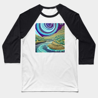 Spiritual Swirls of Nature Life Baseball T-Shirt